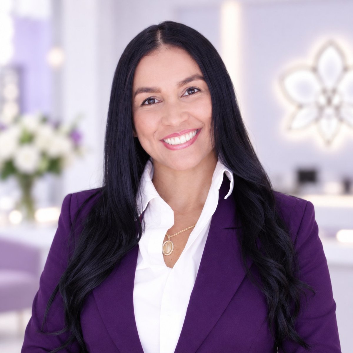 Sarahit Ferrer, fundadora de VIP Belleza en tus Manos, en su salón en Greensboro, North Carolina